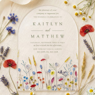 Invitaciones Acrílicas The Wildflower Meadow Wedding Suite -