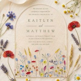 Invitaciones Acrílicas The Wildflower Meadow Wedding Suite - 
