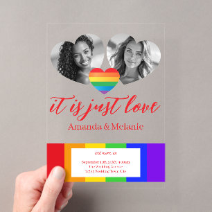 Invitaciones Acrílicas Tipografía, color y claridad
