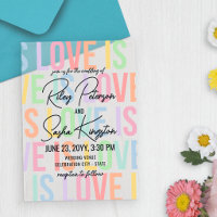 Tipografía moderna Arcoíris Bodas LGBTQA