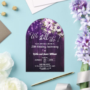 Invitaciones Acrílicas Todavía hacemos Luces de cadena de aniversario de