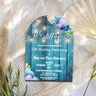 Invitaciones Acrílicas Todavía hacemos luces de cadena para aniversario d