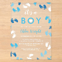 Tonos de Azul Es Un Niño Huellas de Bebé