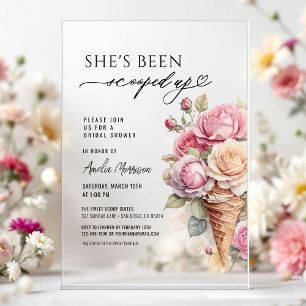 Invitaciones Acrílicas Torta Helada de Despedida de Soltera
