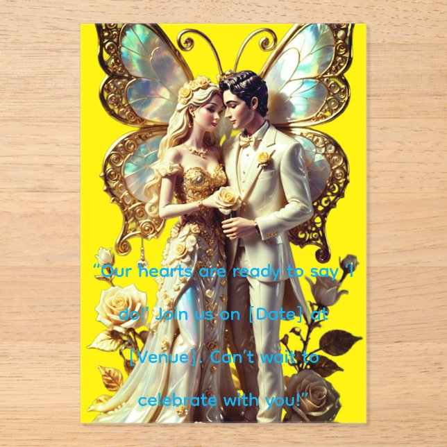 Invitaciones Acrílicas Trending Clear Acrylic Invitation Cards by Zazzle (Anverso)