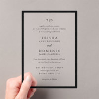 Trisha Boda moderno negro y blanco