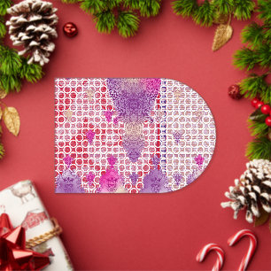 Invitaciones Acrílicas un diseño de un fondo morado con puntos
