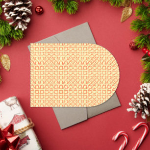 Invitaciones Acrílicas un fondo blanco y naranja con cuadrados pequeños