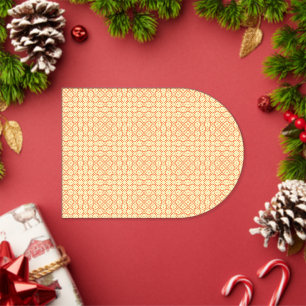 Invitaciones Acrílicas un fondo naranja y blanco con cuadrados pequeños