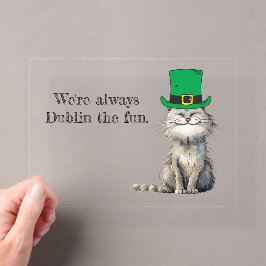 Invitaciones Acrílicas Un gato irlandés feliz