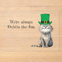 Invitaciones Acrílicas Un gato irlandés feliz