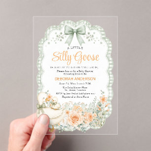 Invitaciones Acrílicas Un pequeño y lindo shower de bebé Cottagecore con 