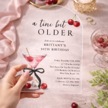 Un poco mayor Cherry Martini Cumpleaños de mujeres