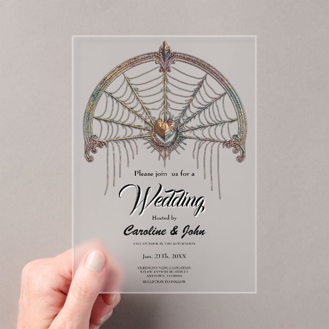 Invitaciones Acrílicas Un toque de magia gótica, (Insitu (portátil))