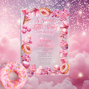 Invitaciones Acrílicas Una dulce niña de caramelo para Baby Shower