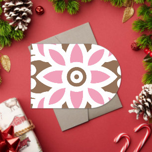 Invitaciones Acrílicas una flor rosa de fondo marrón