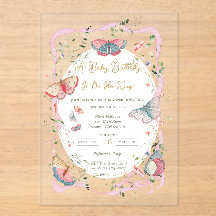 Una mariposa bebé va camino a Baby Shower