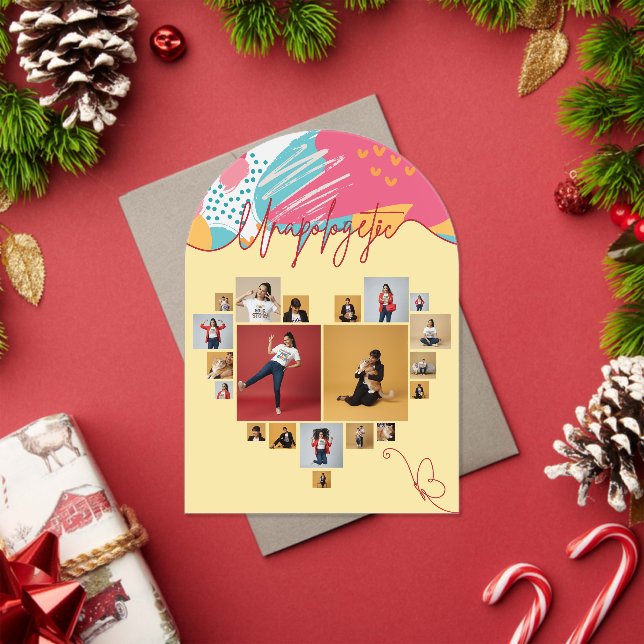 Invitaciones Acrílicas Unapologetic Personalized Feminine Photo Collage (Insitu (Vacaciones))