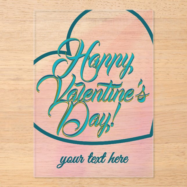 Invitaciones Acrílicas Valentine's Day  (Anverso)