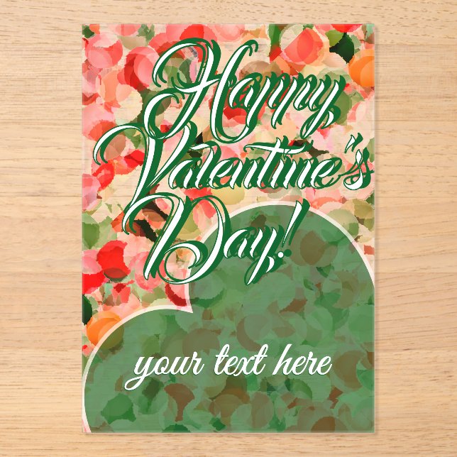 Invitaciones Acrílicas Valentine's Day  Acrylic Invitations (Anverso)