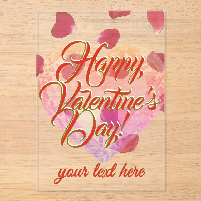 Invitaciones Acrílicas Valentine's Day  Acrylic Invitations (Anverso)