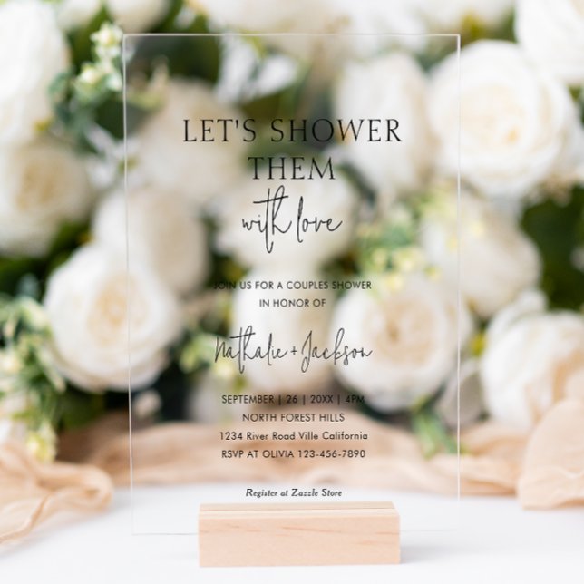 Invitaciones Acrílicas Vamos a bañarlos con amor | Boho Shower Bridal (Subido por el creador)