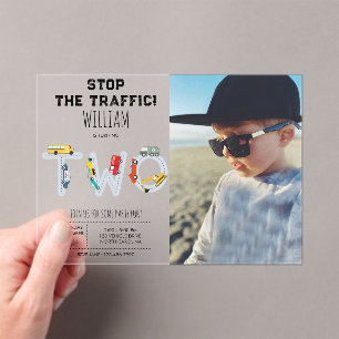 Invitaciones Acrílicas Vehículos de Transporte Urbano Foto de Segundo Cum