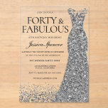 Invitaciones Acrílicas Vestido de espuma plateada 40 Fiesta de cumpleaños<br><div class="desc">Vestido de Esparkle Plateado 40 cumpleaños Fiesta Invitaciones acrílicas Fiesta 40 y fabulosas Variaciones a la invitación y artículos coincidentes en nuestra tienda</div>