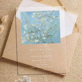 Invitaciones Acrílicas Vincent Van Gogh Almond Blossom Boda Floral