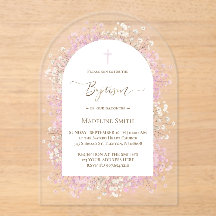 watercolor white lilac flowers Baptism