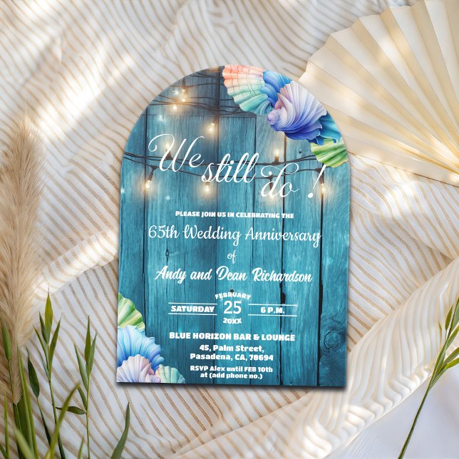 Invitaciones Acrílicas We Still Do 65th Wedding Anniversary String Lights (Subido por el creador)
