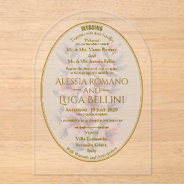 Invitaciones Acrílicas Wedding Acrylic Floral Elegant Minimalist