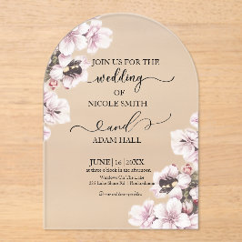 Invitaciones Acrílicas Wedding Floral Invitation