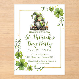 Invitaciones Acrílicas Whimsical St. Patrick’s Day Celebration Invite 