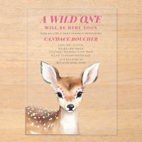 Wild One Pink Spot Fawn Baby Shower