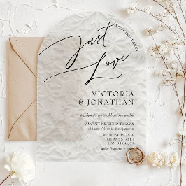 Invitaciones Acrílicas Winter Nothing Fancy Just Love Boda