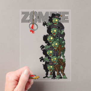 Invitaciones Acrílicas zombis