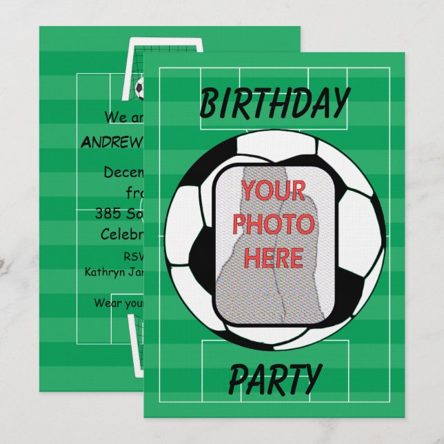 Invitaciones adaptables del fiesta del balón de (Anverso / Reverso)
