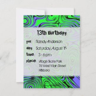 Invitaciones adolescentes de la fiesta de