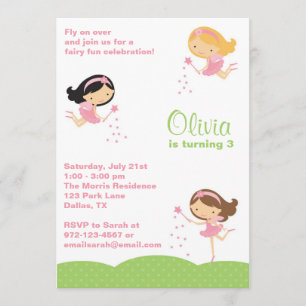 Invitaciones Adorables de Little Fairies
