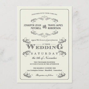 Invitaciones adornadas de la boda del Flourish del