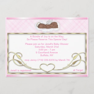 Invitaciones afroamericanas de la ducha del ángel