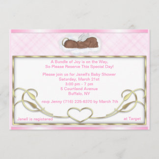 Invitaciones afroamericanas de la ducha del ángel