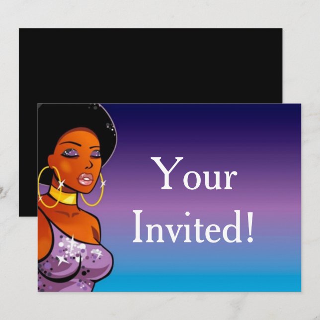 Invitaciones afrocéntricas (Anverso / Reverso)