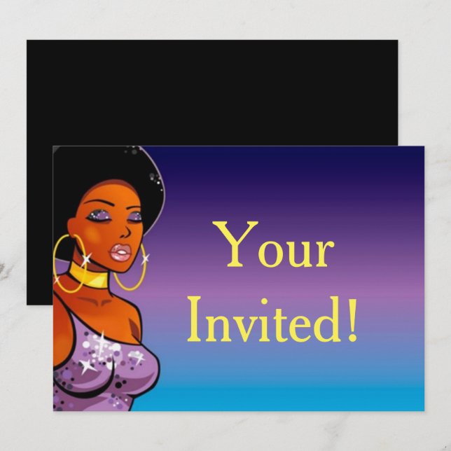 Invitaciones afrocéntricas (Anverso / Reverso)