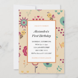 invitaciones al 1er día de la abeja Abejorro Rosa