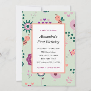 invitaciones al 1er día de la abeja Abejorro Rosa
