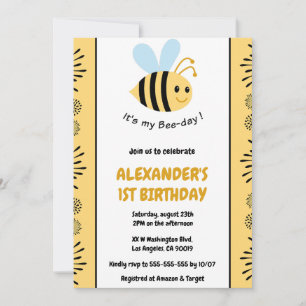 invitaciones al 1er día de la abeja Lindas Moderna