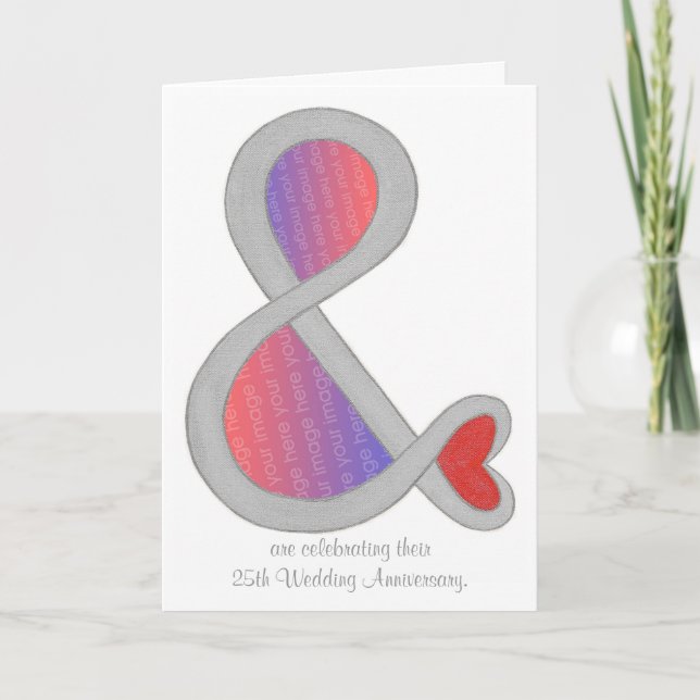 Invitaciones al 25º Aniversario De La Boda Y Firma (Anverso)