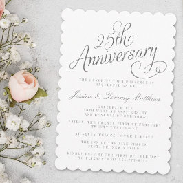 Invitaciones al 25° aniversario de Silver Boda